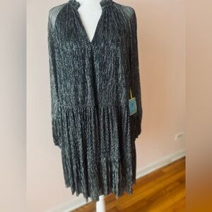 Cece gunmetal long sleeved dress XL NWT